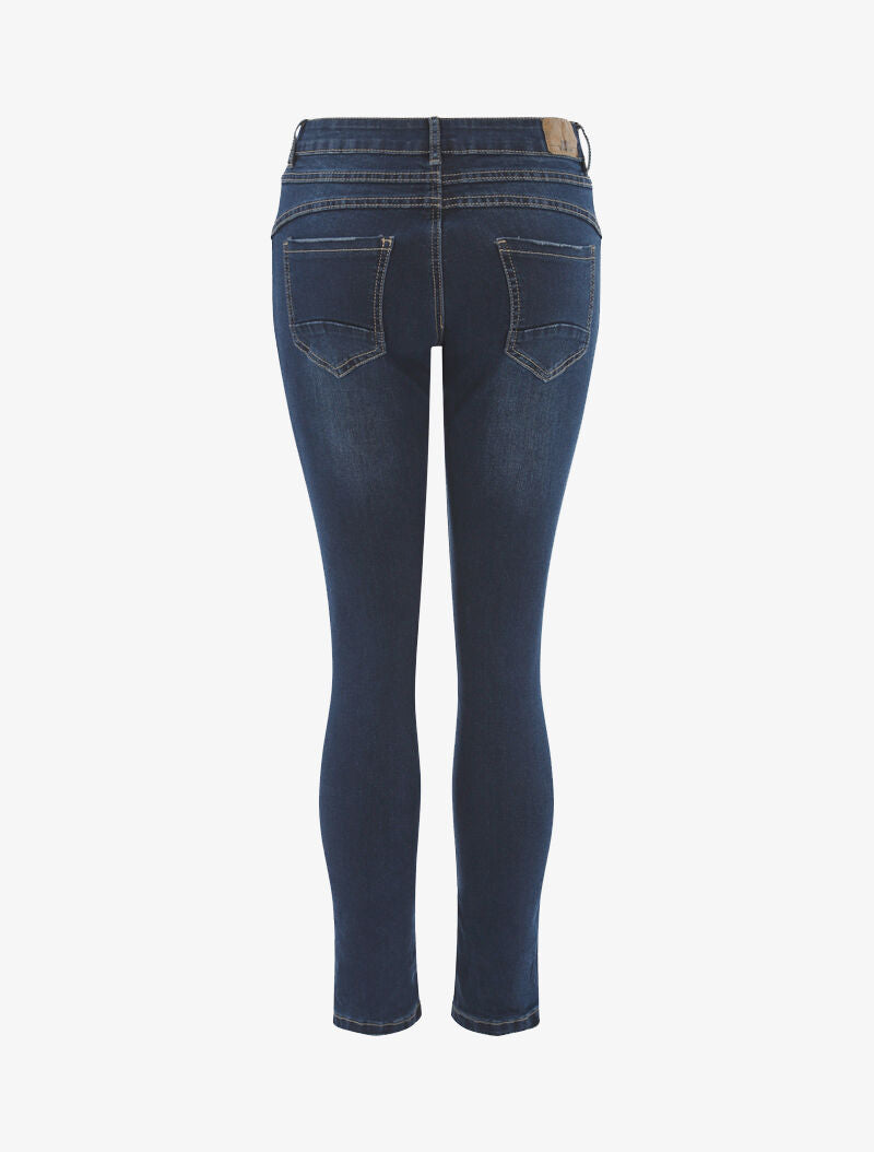 Jean à coutures stylisées aux cuisses - Denim - 2