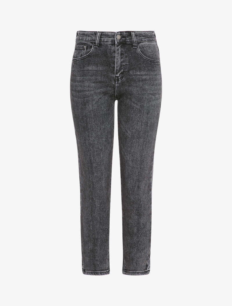 Mom jean 7/8 délavé - Anthracite - 3