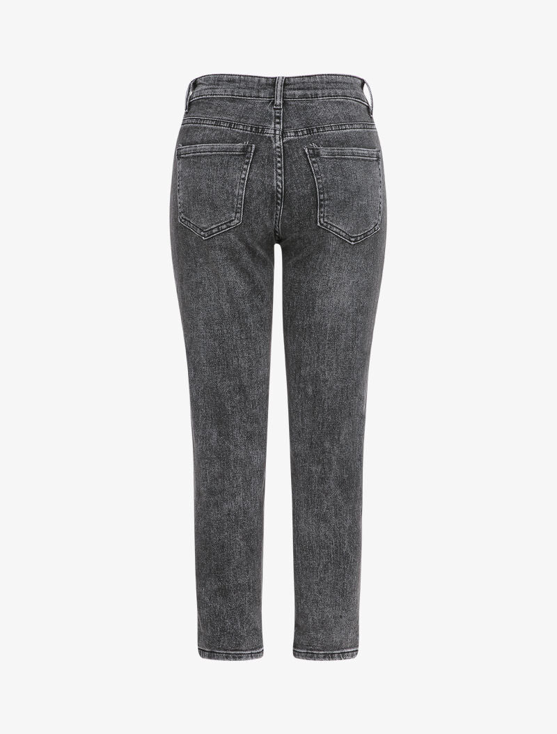 Mom jean 7/8 délavé - Anthracite - 2