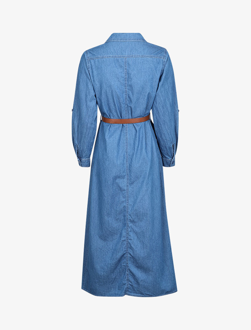 Robe longue en jean - Bleu denim - 2