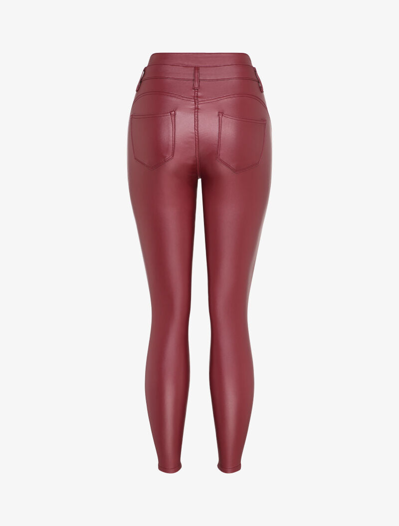Jean skinny enduit - Rouge - 2