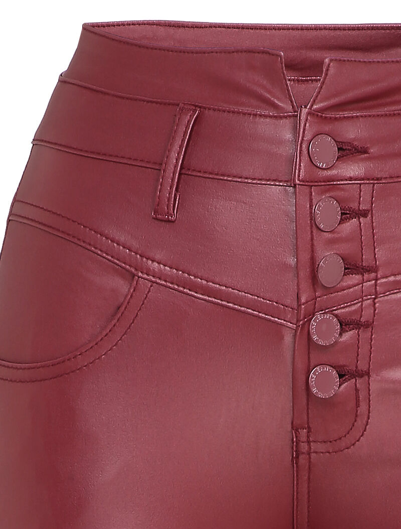 Jean skinny enduit - Rouge - 3