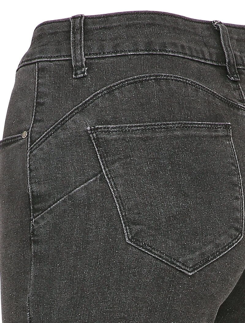 Jean stretch coupe flare - Gris foncé - 3