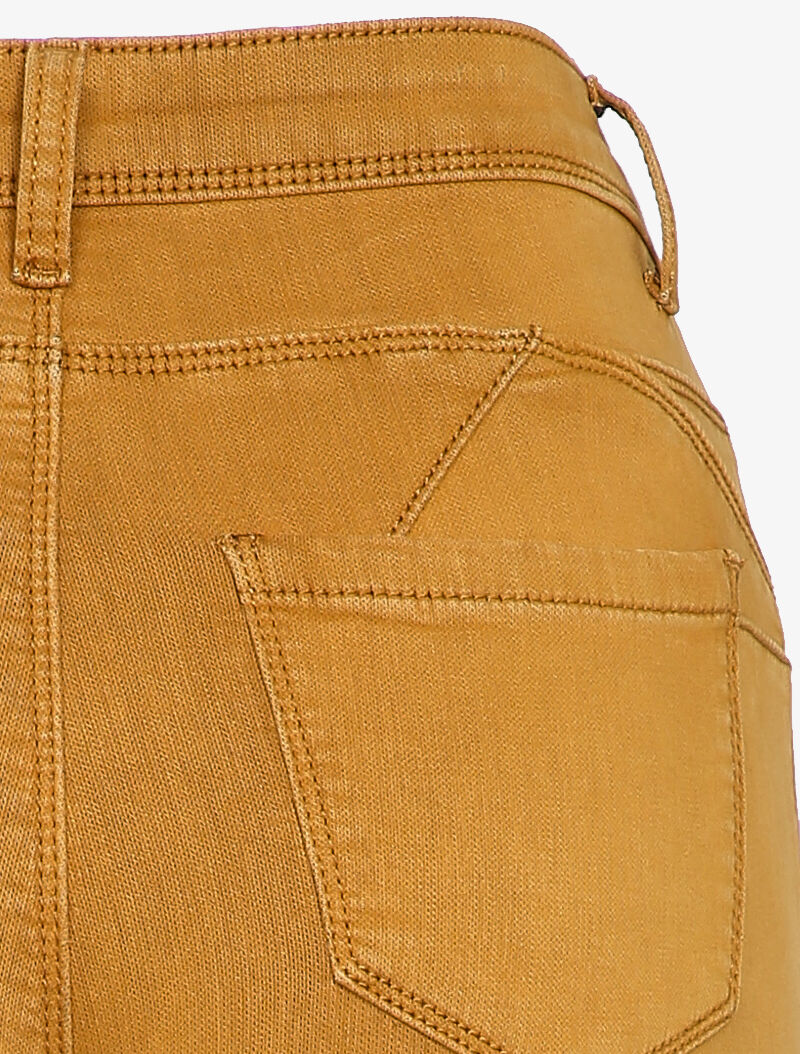 Jean skinny taille haute - Moutarde - 3