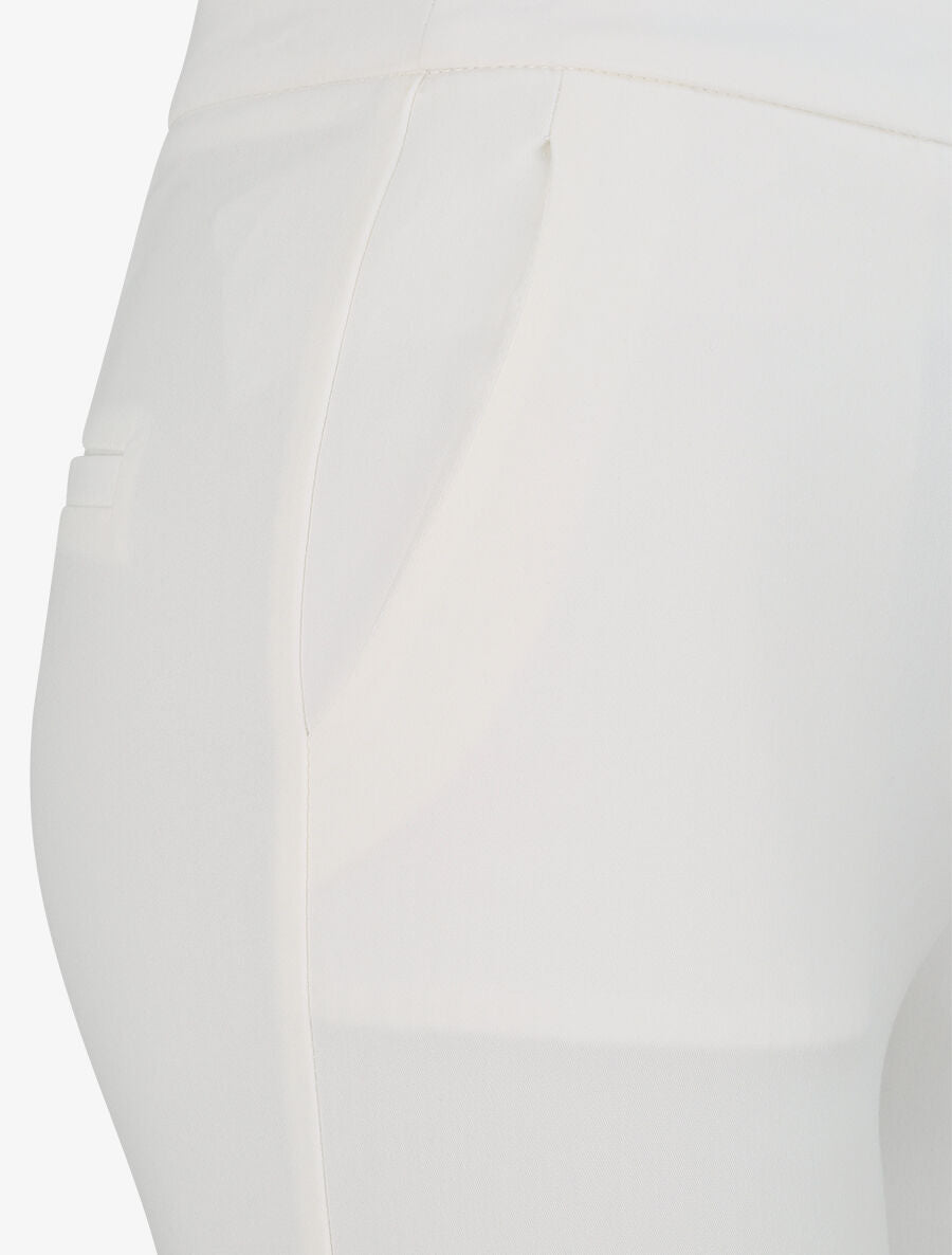 Pantalon stretch uni - Blanc - 3