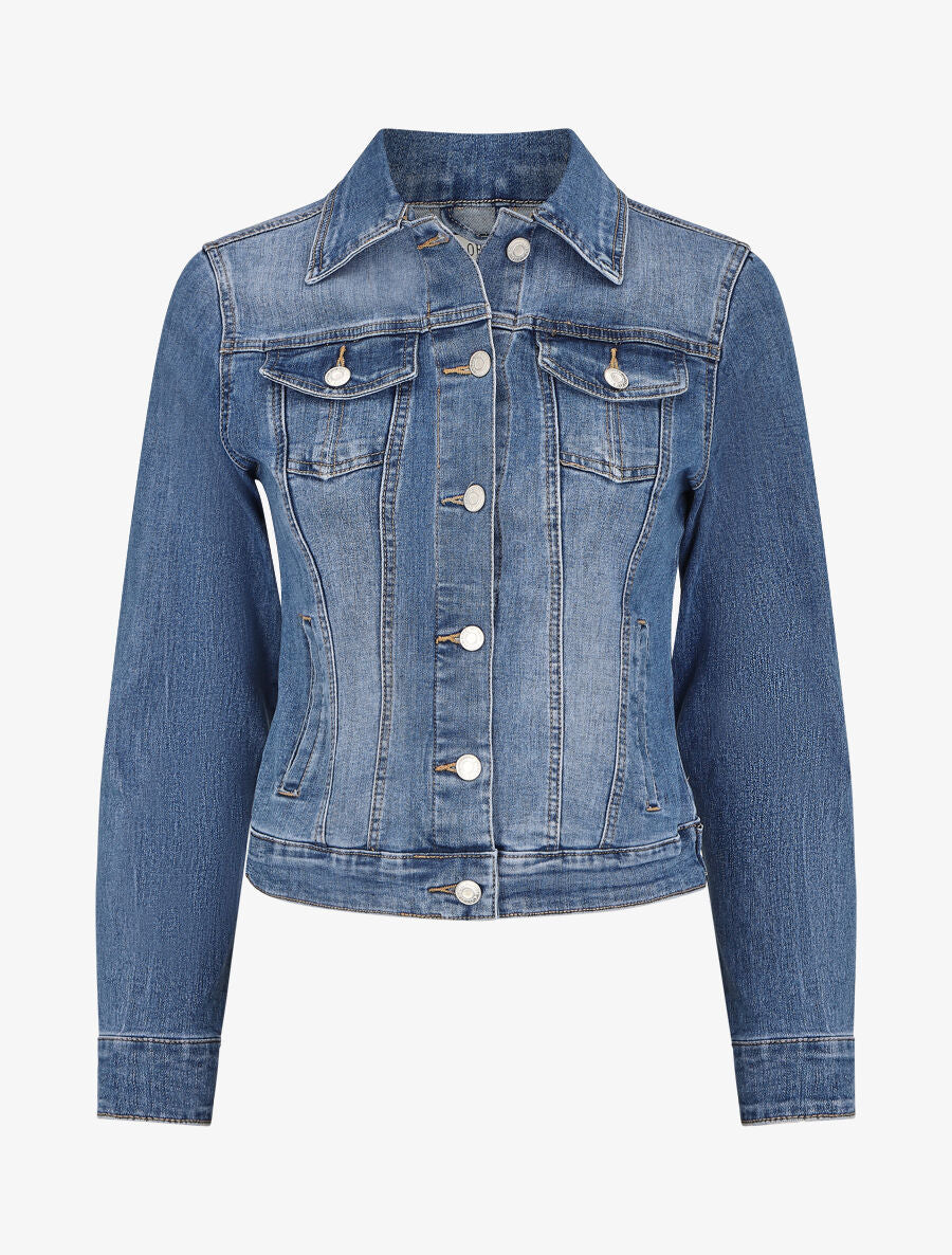 Veste en jean coupe droite - Bleu denim - 4