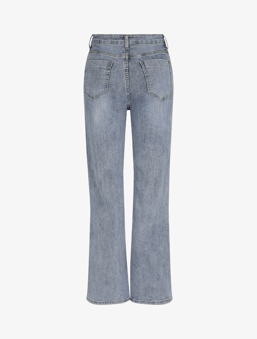 Jean coupe droite taille haute - Bleu clair - 2