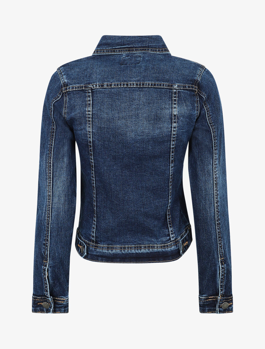 Veste en jean ajustée - Bleu - 2