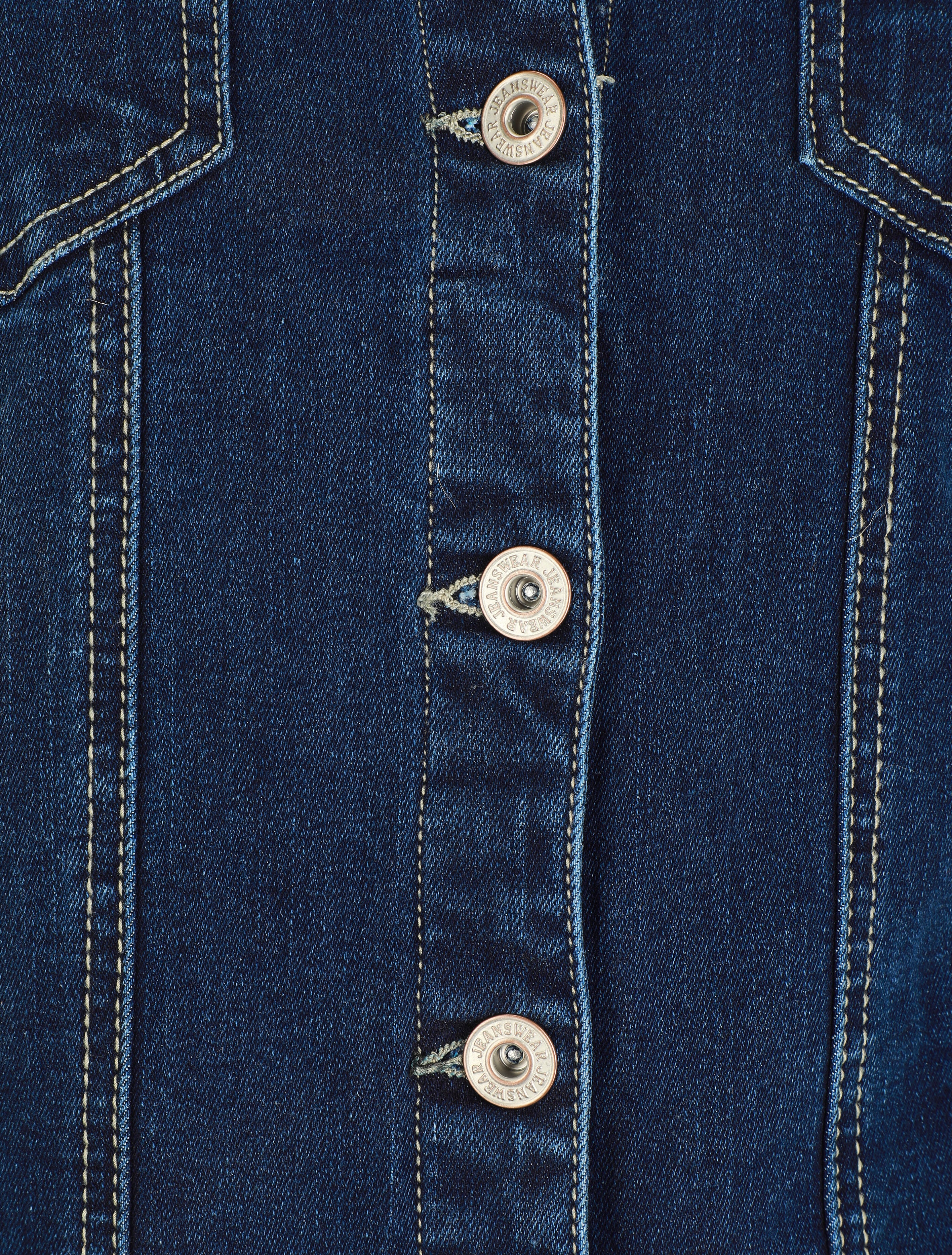 Veste en jean ajustée - Bleu - 3