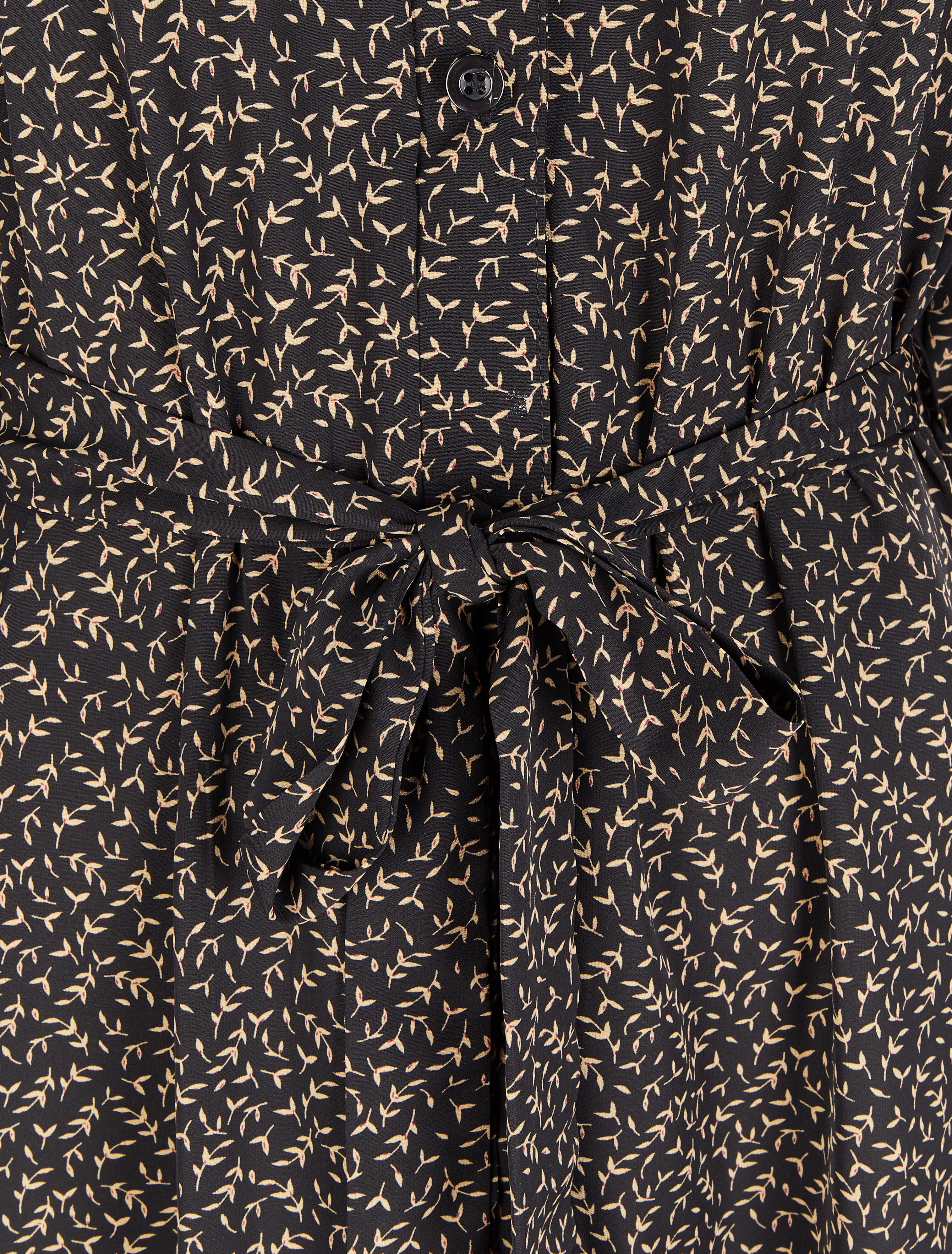 Robe chemise à imprimé feuilles d&