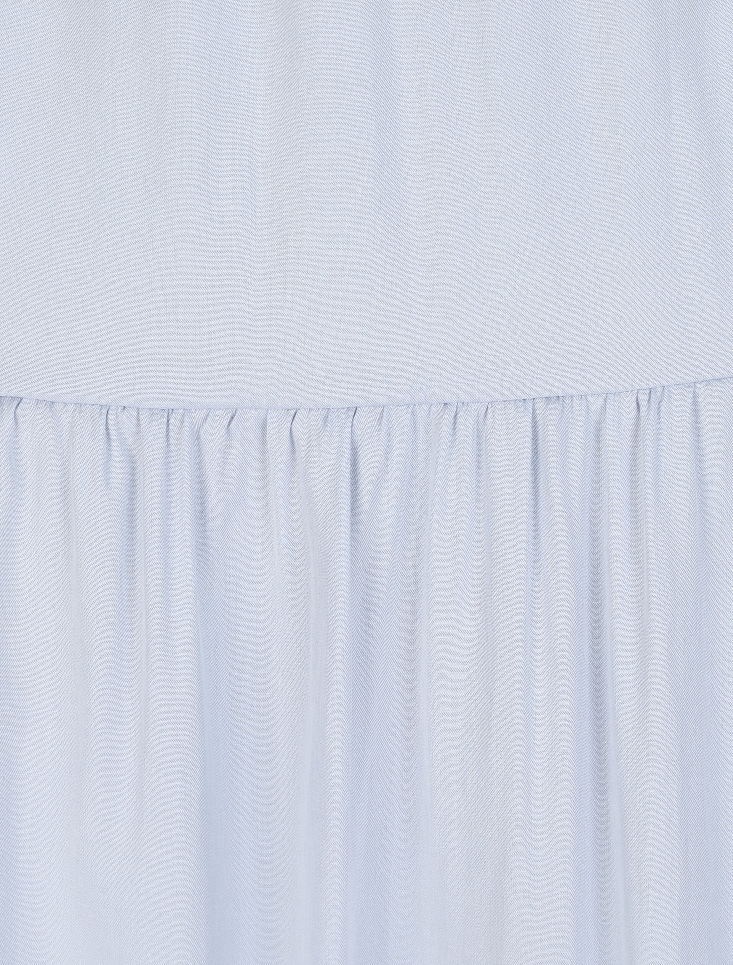 Robe longue empire unie à bretelles à perles - Bleu clair - 3