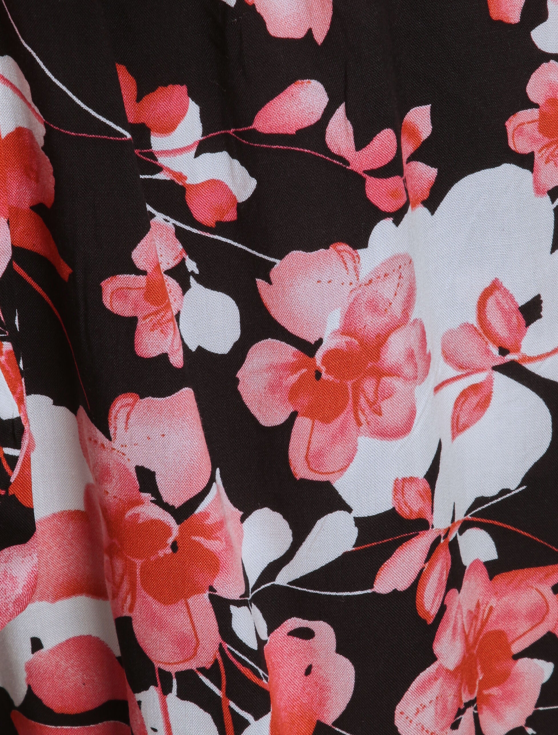 Short fluide motifs pétales de roses - Noir - 4