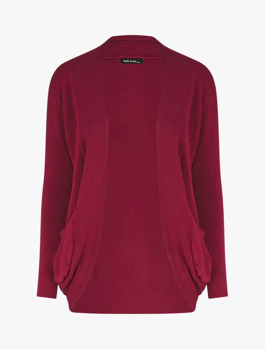 Gilet uni coupe droite - Bordeaux - 1