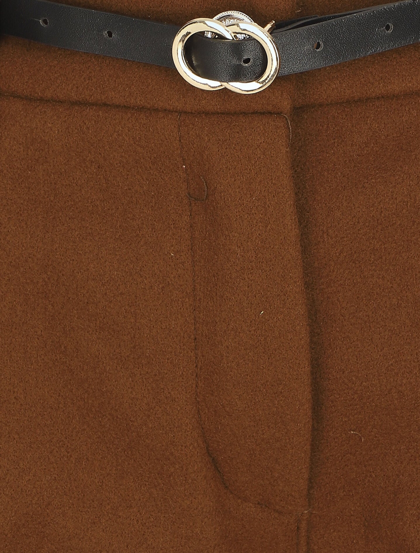 Short droit en feutrine - Marron - 3