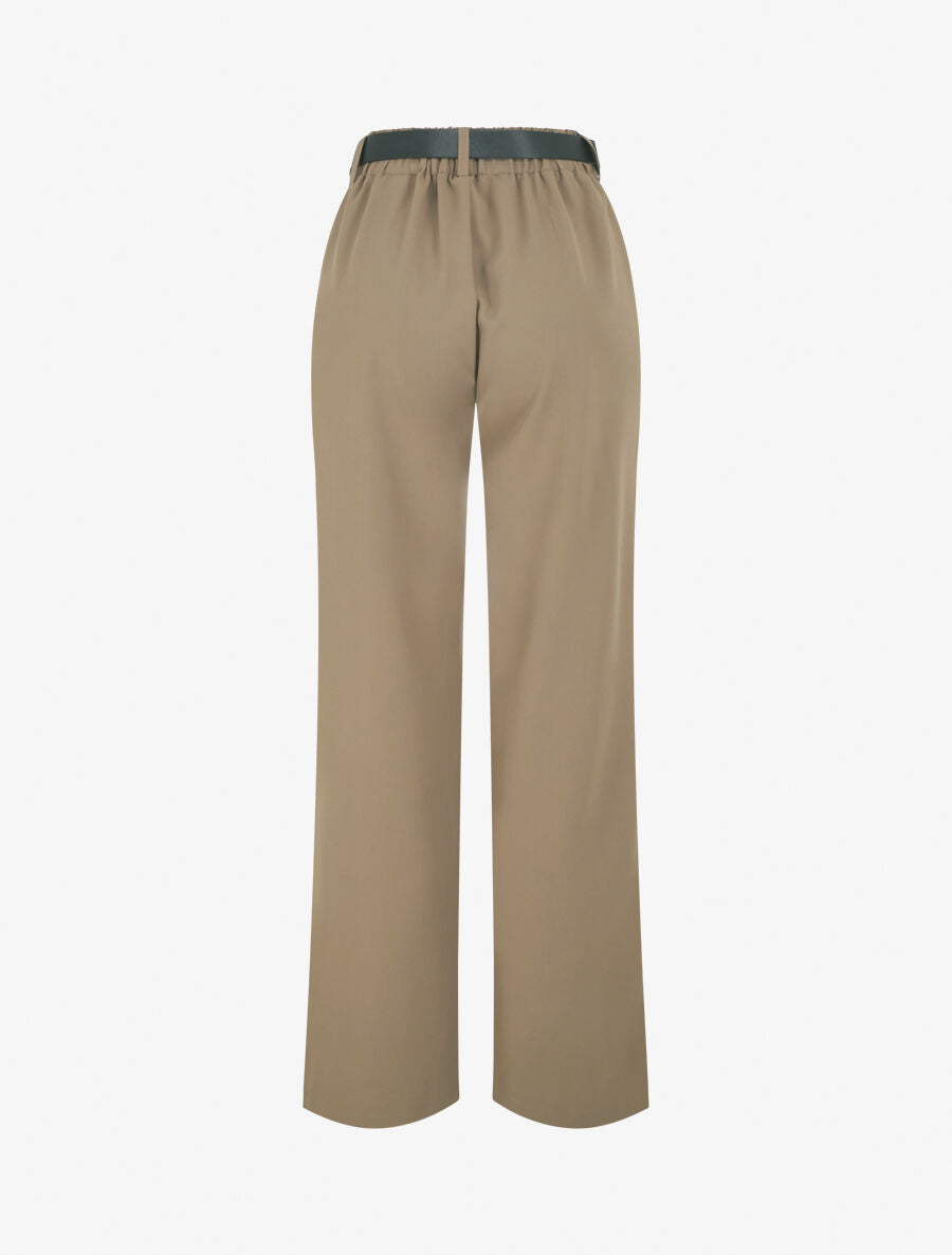 Pantalon ample à taille élastiquée - Taupe - 2