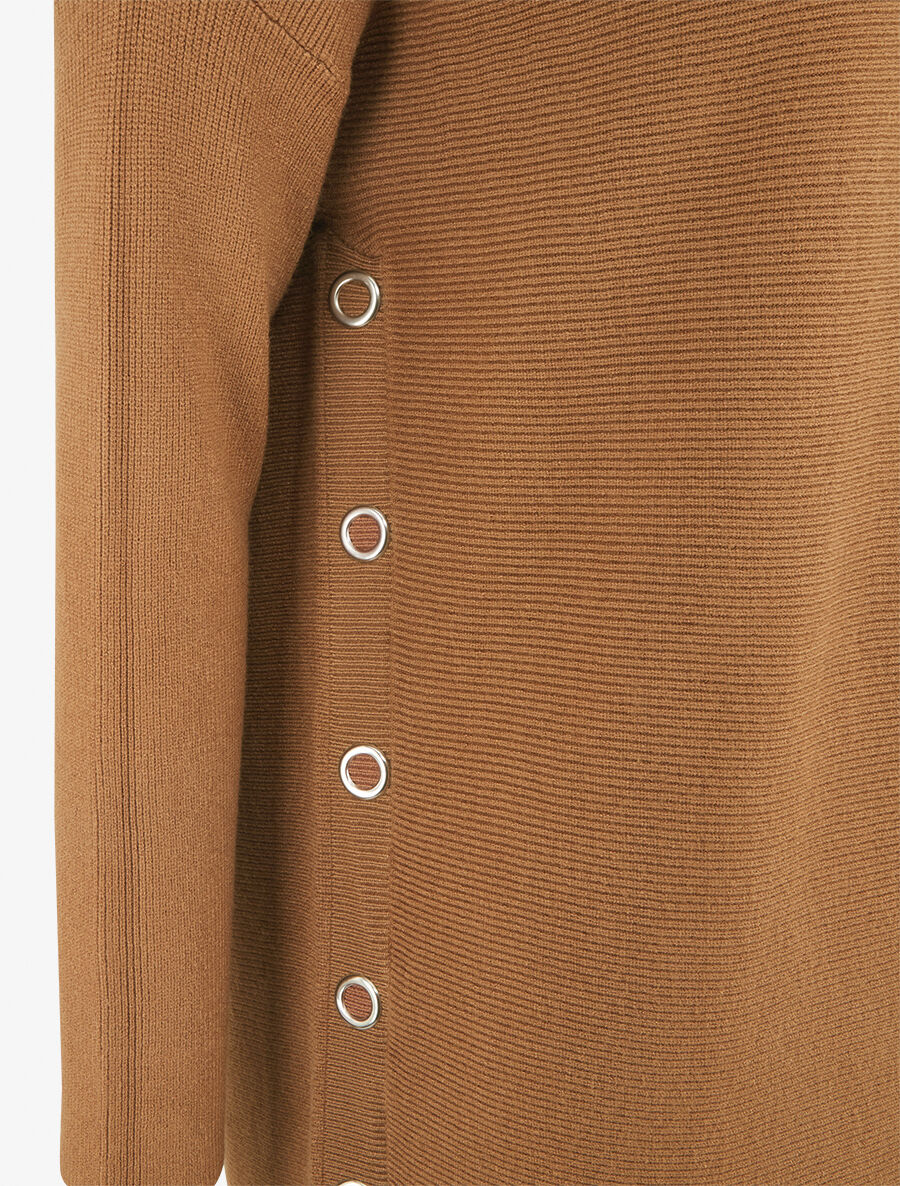 Pull ample col roulé et anneaux - Camel - 3