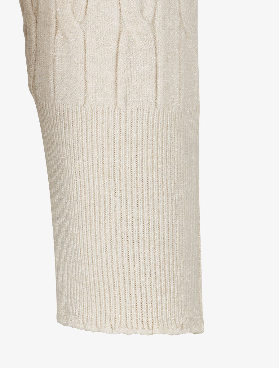 Pull uni à col bateau - Crème - 3