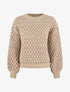 Pull irisé en maille effet écailles - Beige - 4