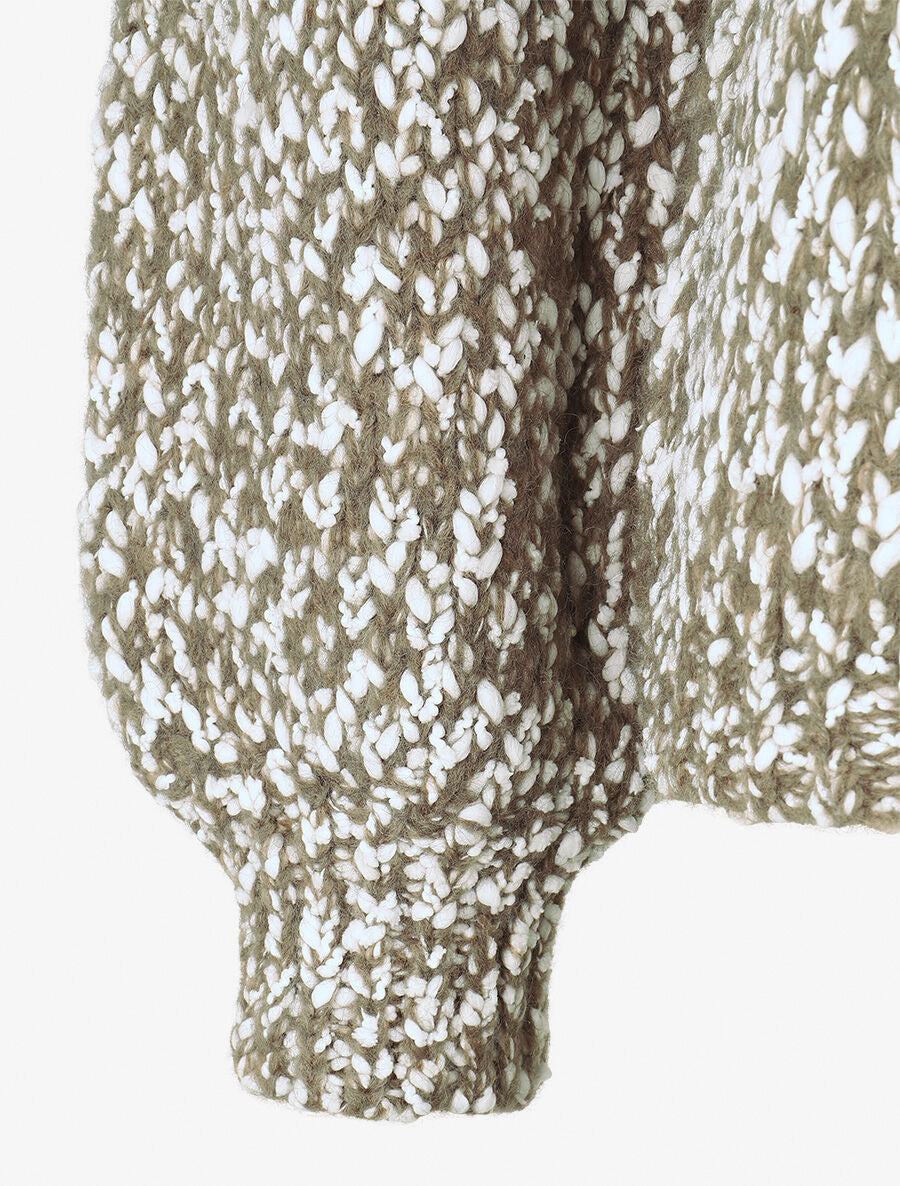 Pull en maille effet moucheté - Kaki - 3