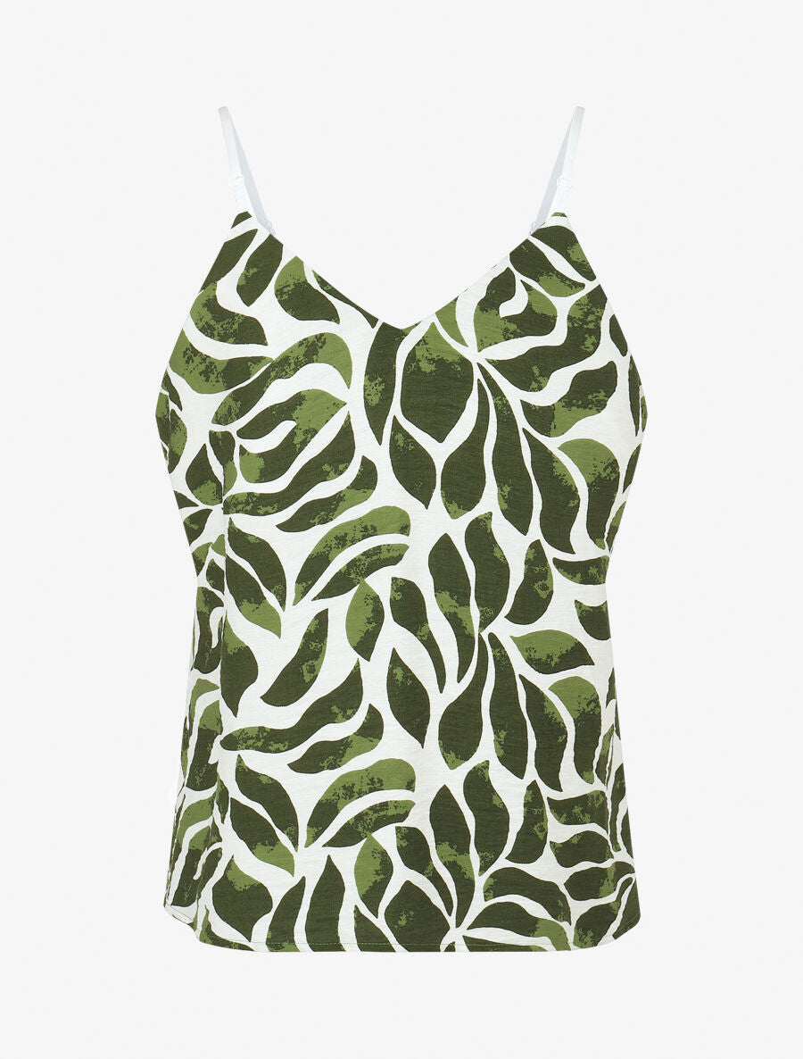Ensemble caraco et pantalon imprimé abstrait - Vert - 3
