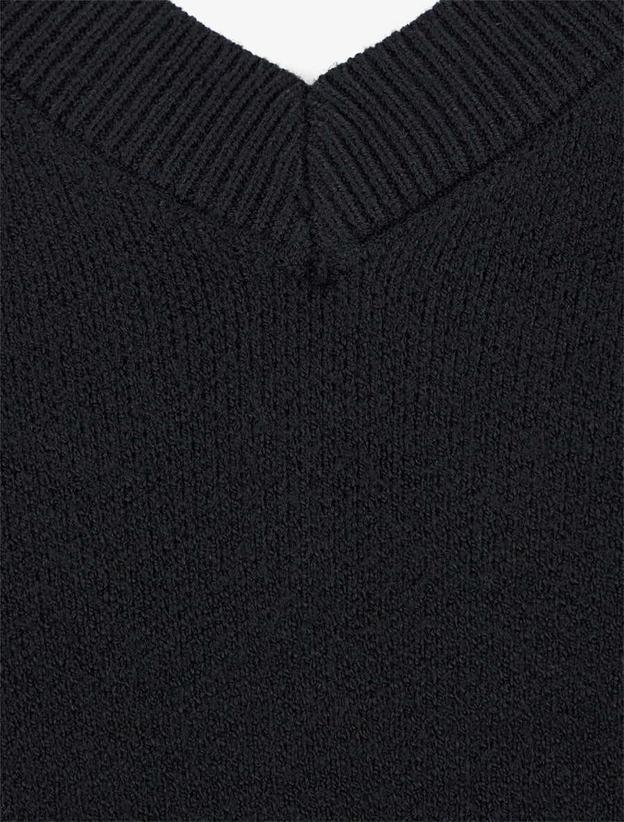 Pull uni à boutons décoratifs - Noir - 3