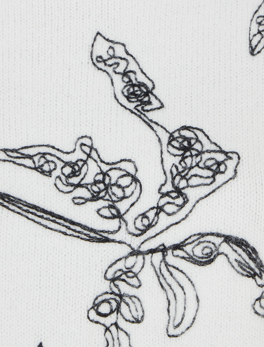 Pull à imprimé fantaisie - Blanc - 3