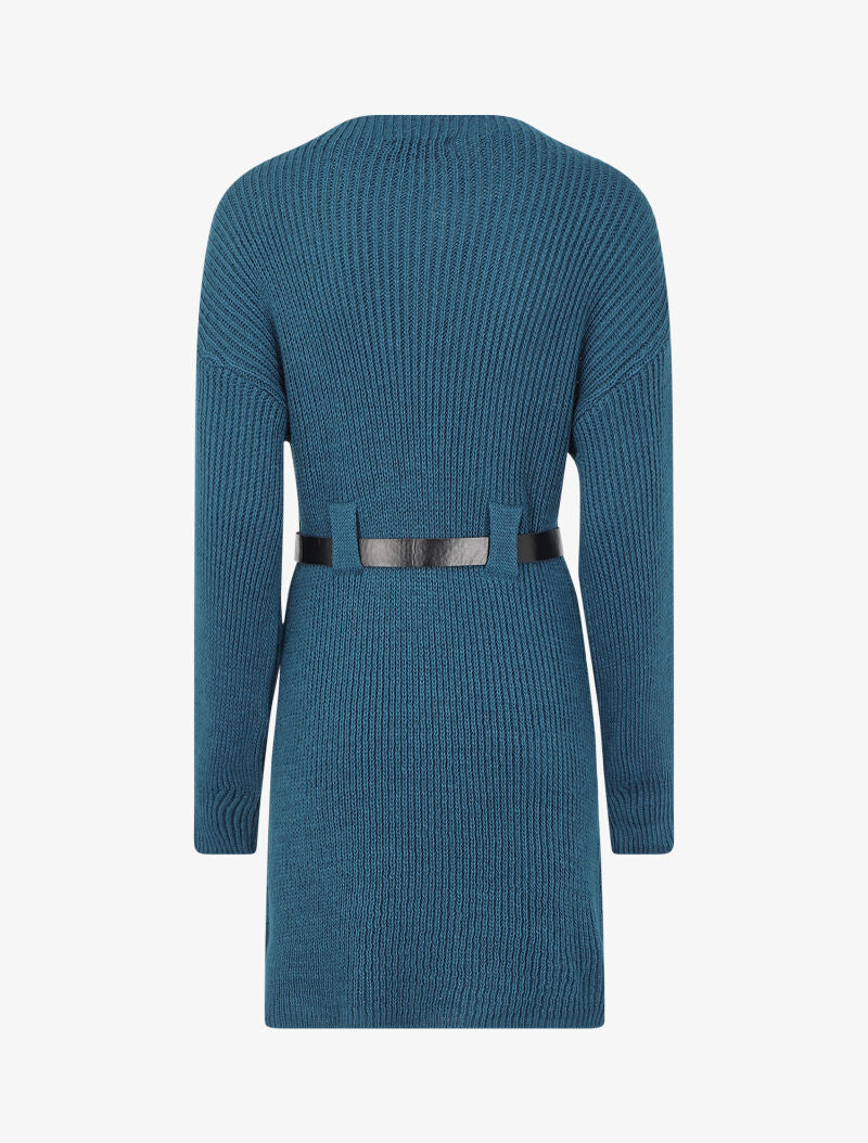 Robe pull à col montant - Bleu - 2