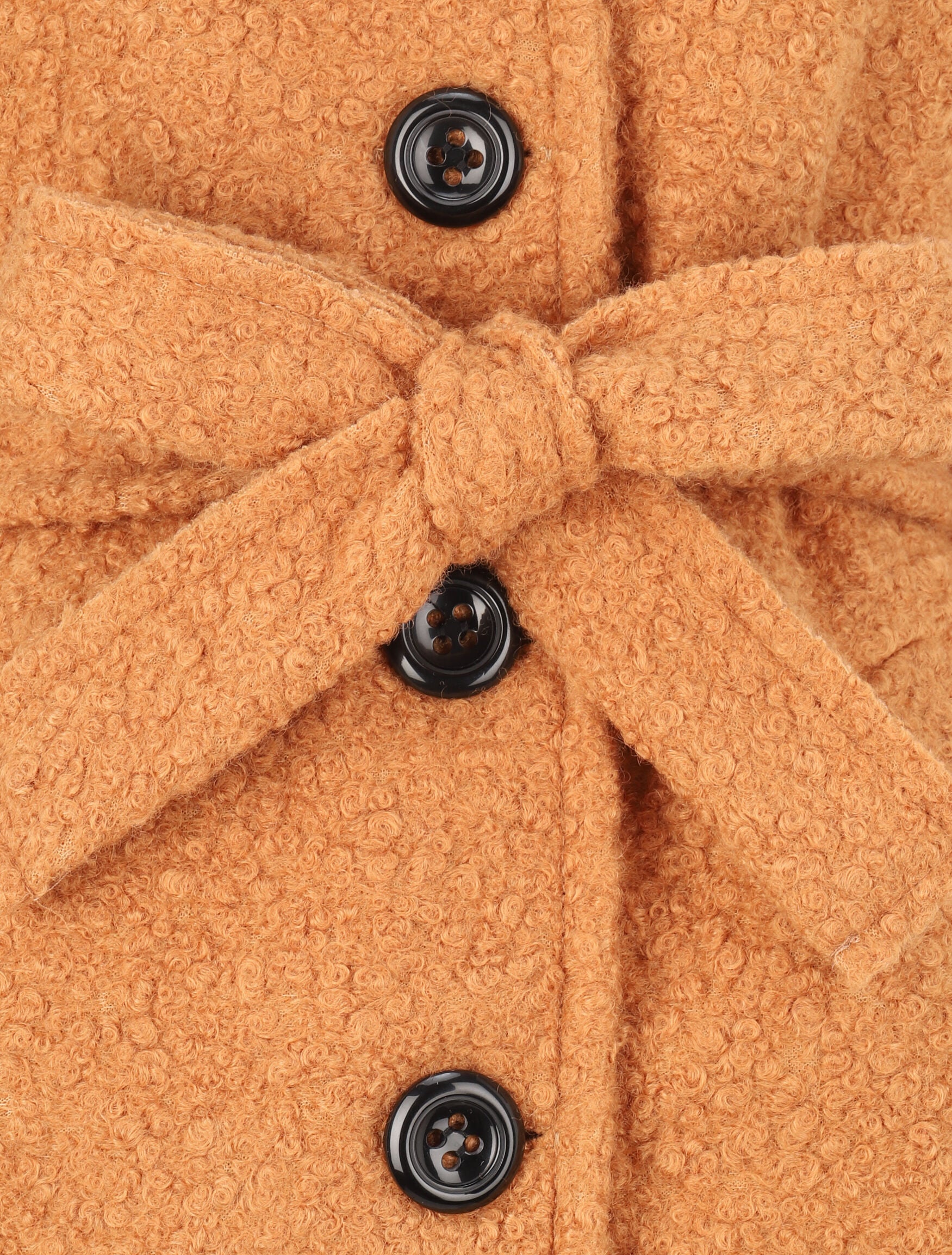 Manteau boutonné à capuche - Camel - 3