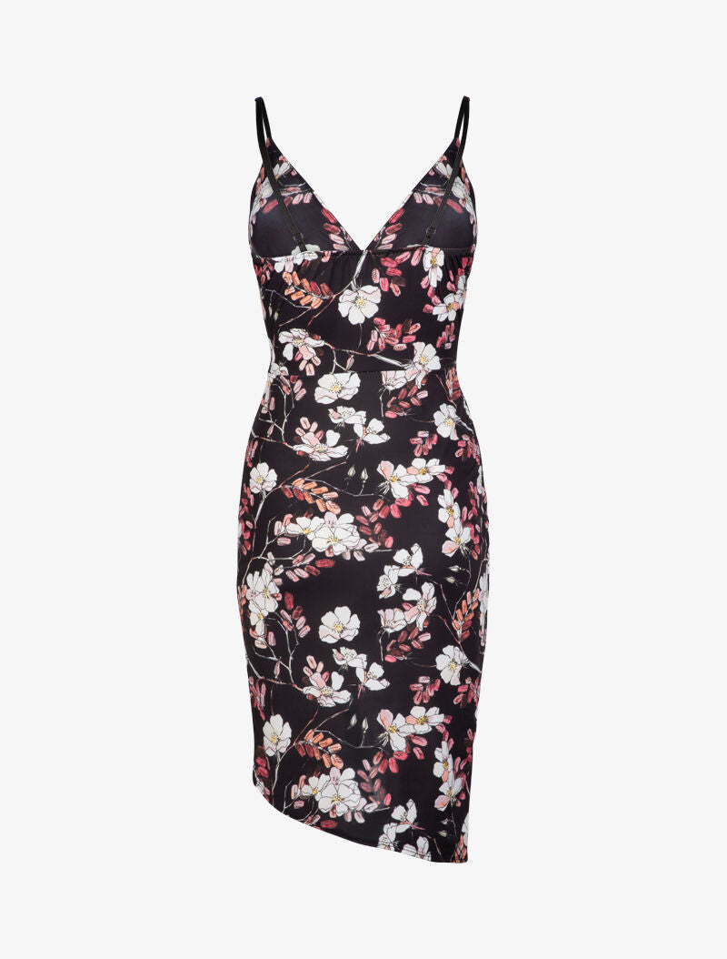 Robe fluide à imprimé floral - Noir - 2
