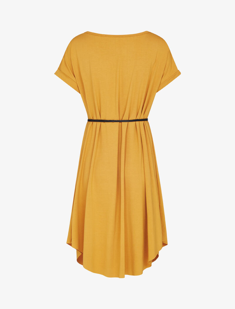 Robe ample ceinturée - Jaune - 2