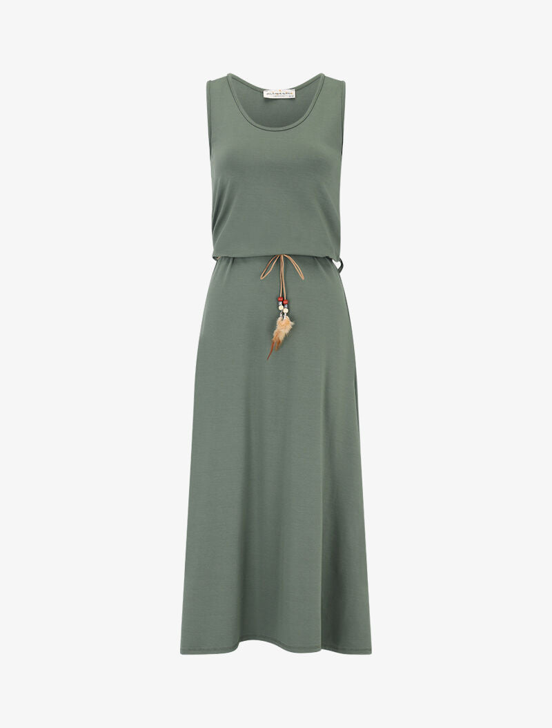 Robe à buste coupe boule - Kaki - 1