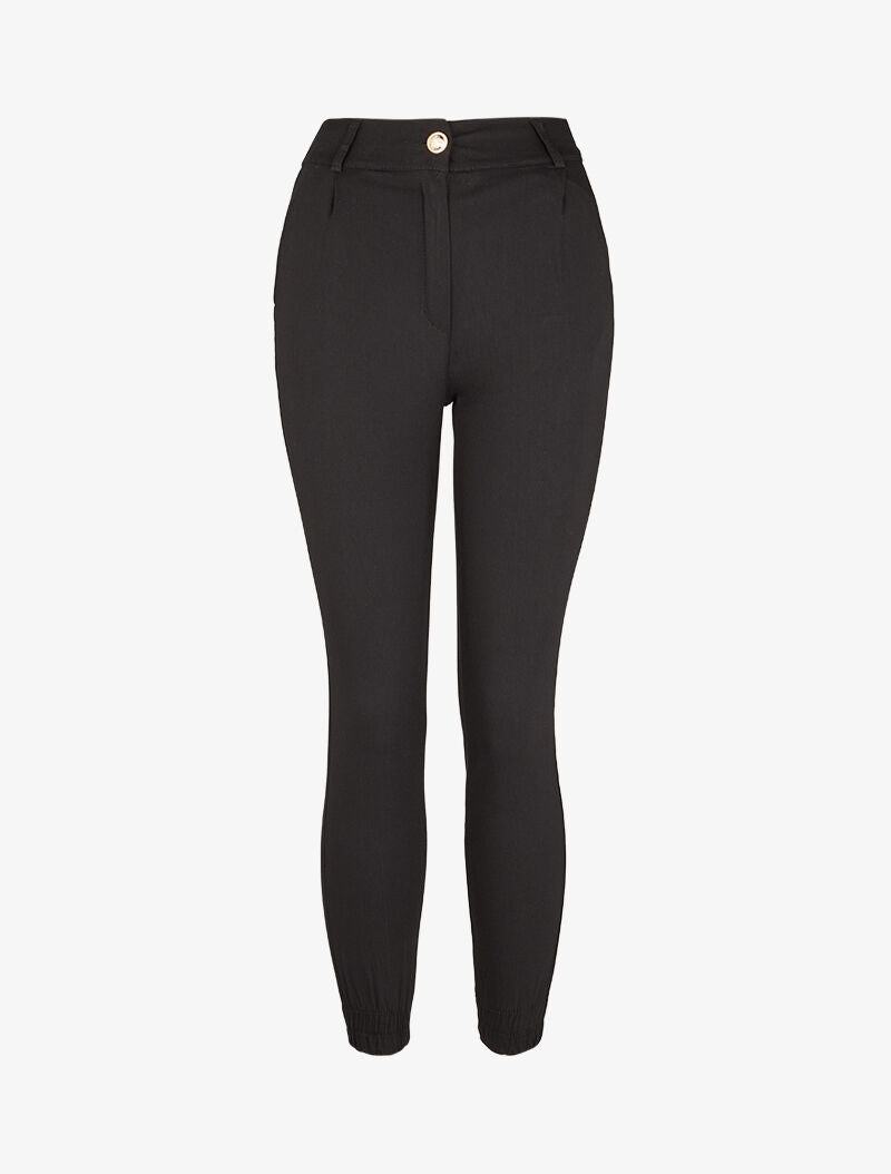 Pantalon style cargo basique - Noir - 1