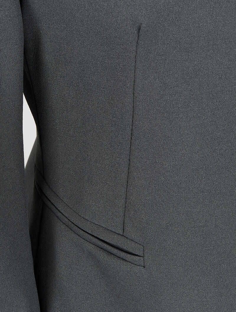 Blazer à revers imprimé graphique - Anthracite - 4