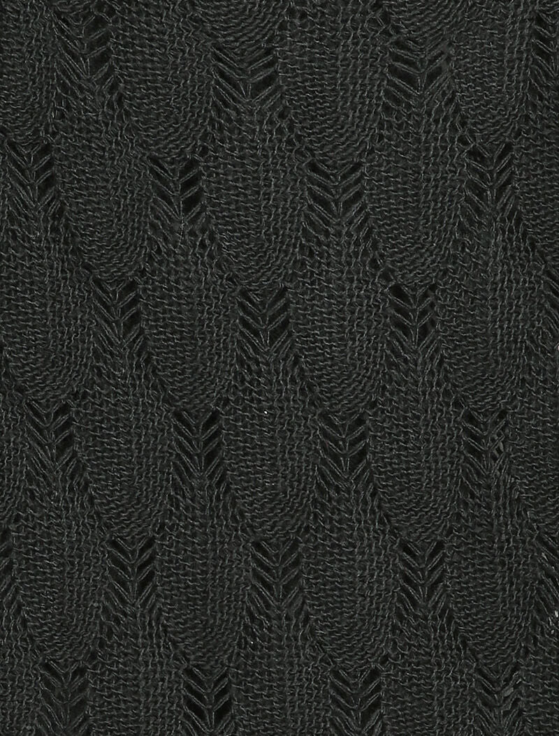 Pull oversize en maille crochet - Noir - 3