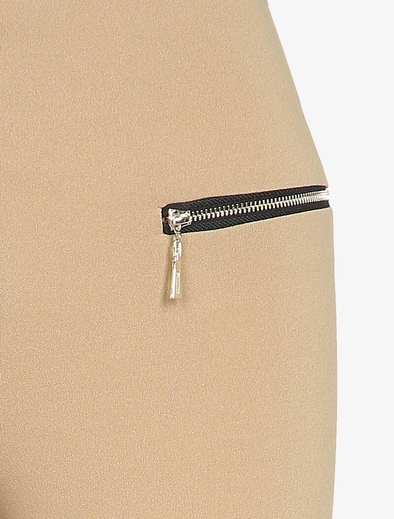 Pantalon skinny à poches zippées en trompe l&