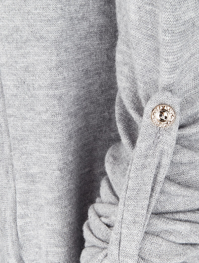 Gilet col châle - Gris chiné - 3