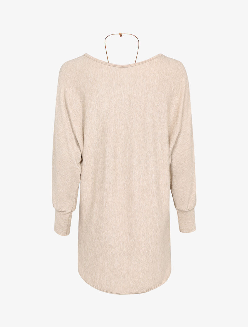 Tunique manches chauve-souris - Beige - 2