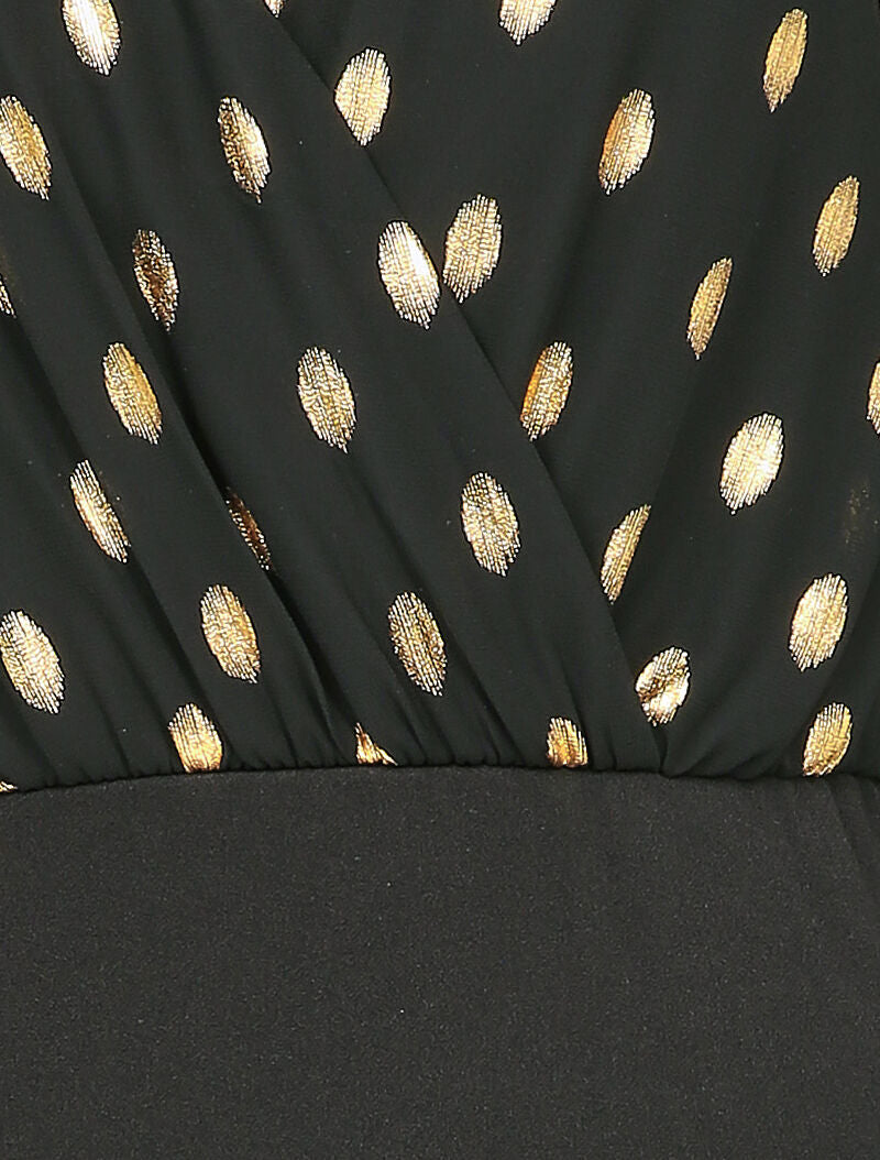 Robe cache coeur à manches dénudées - Noir - 3