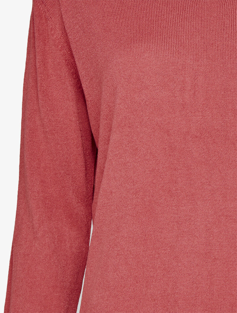 Pull à manches et bords volantés - Rose foncé - 3