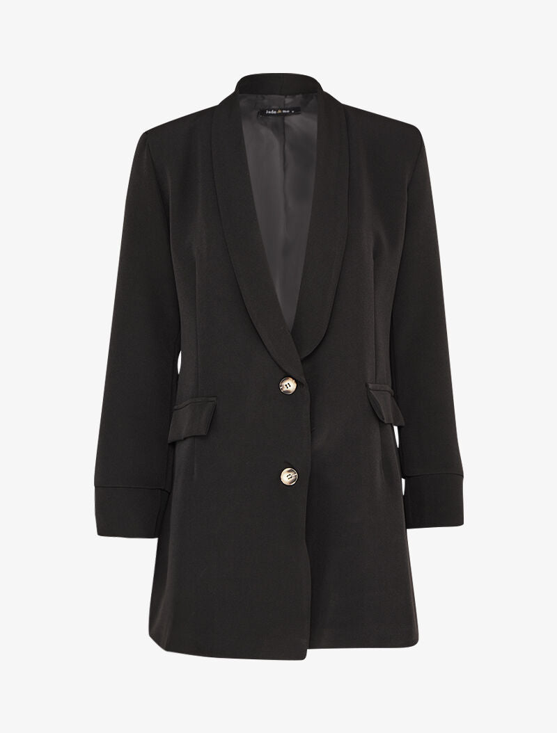 Veste blazer oversize - Noir - 1