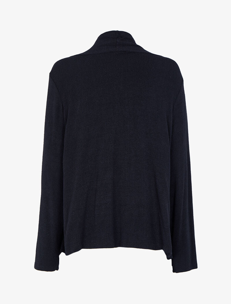 Gilet col châle et pans asymétriques - Noir - 2