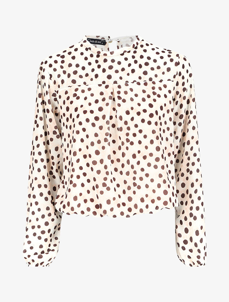 Top boule à pois - Beige - 2