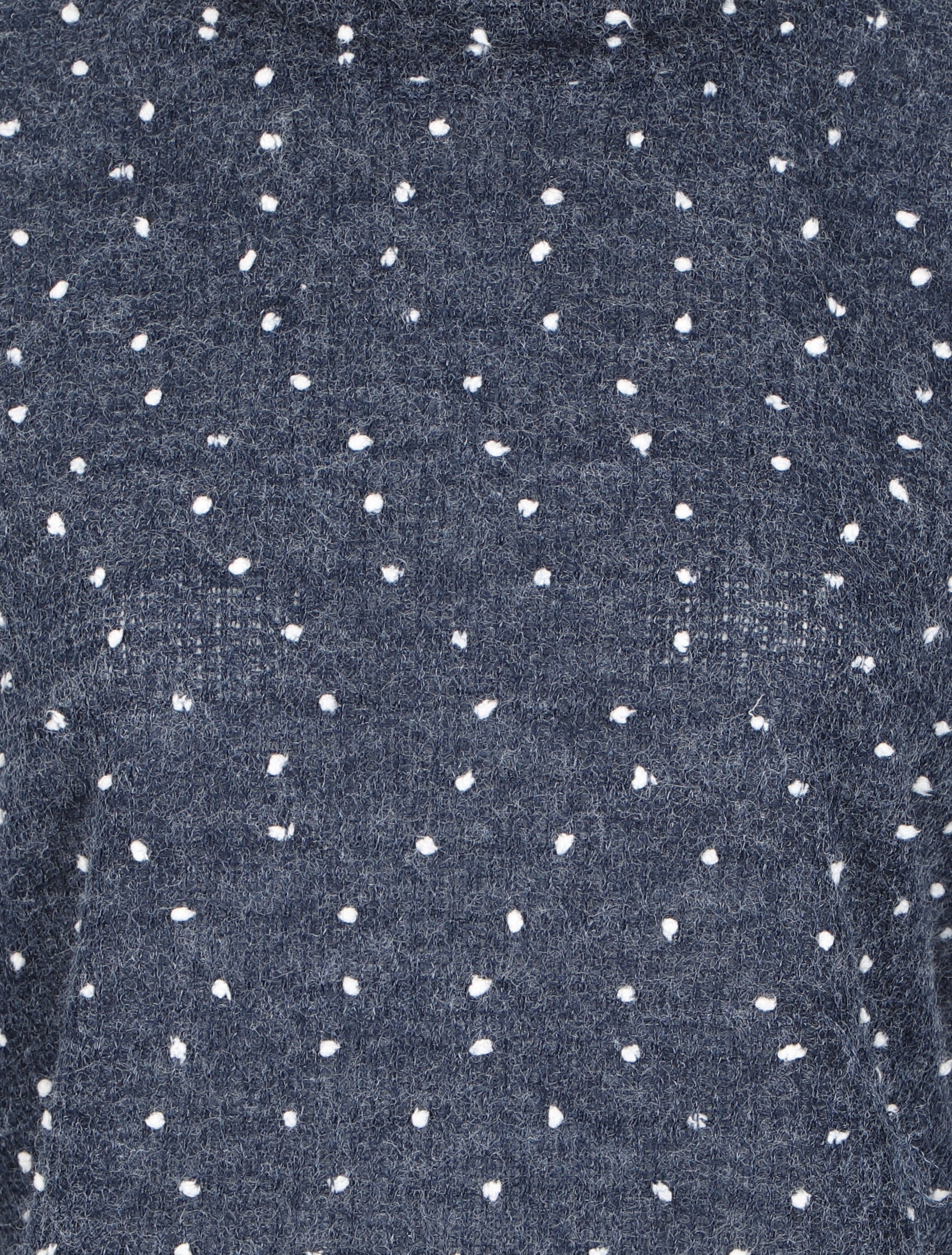 Pull col roulé oversize à plumetis - Bleu marine - 3