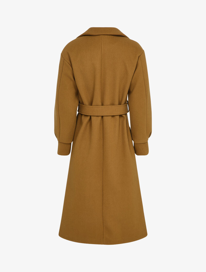 Manteau long à manches ballon - Camel - 2