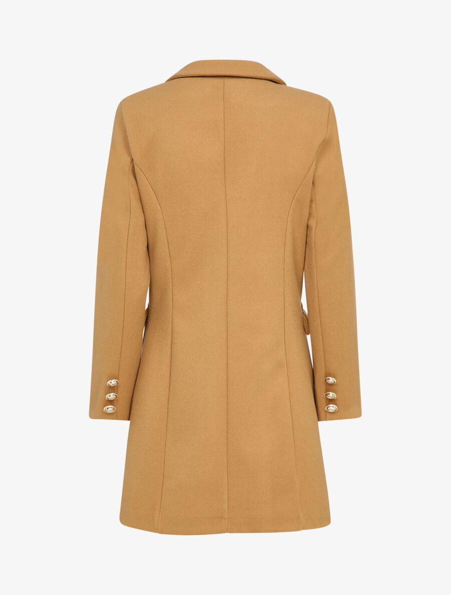 Manteau mi-long style officier - Beige - 2
