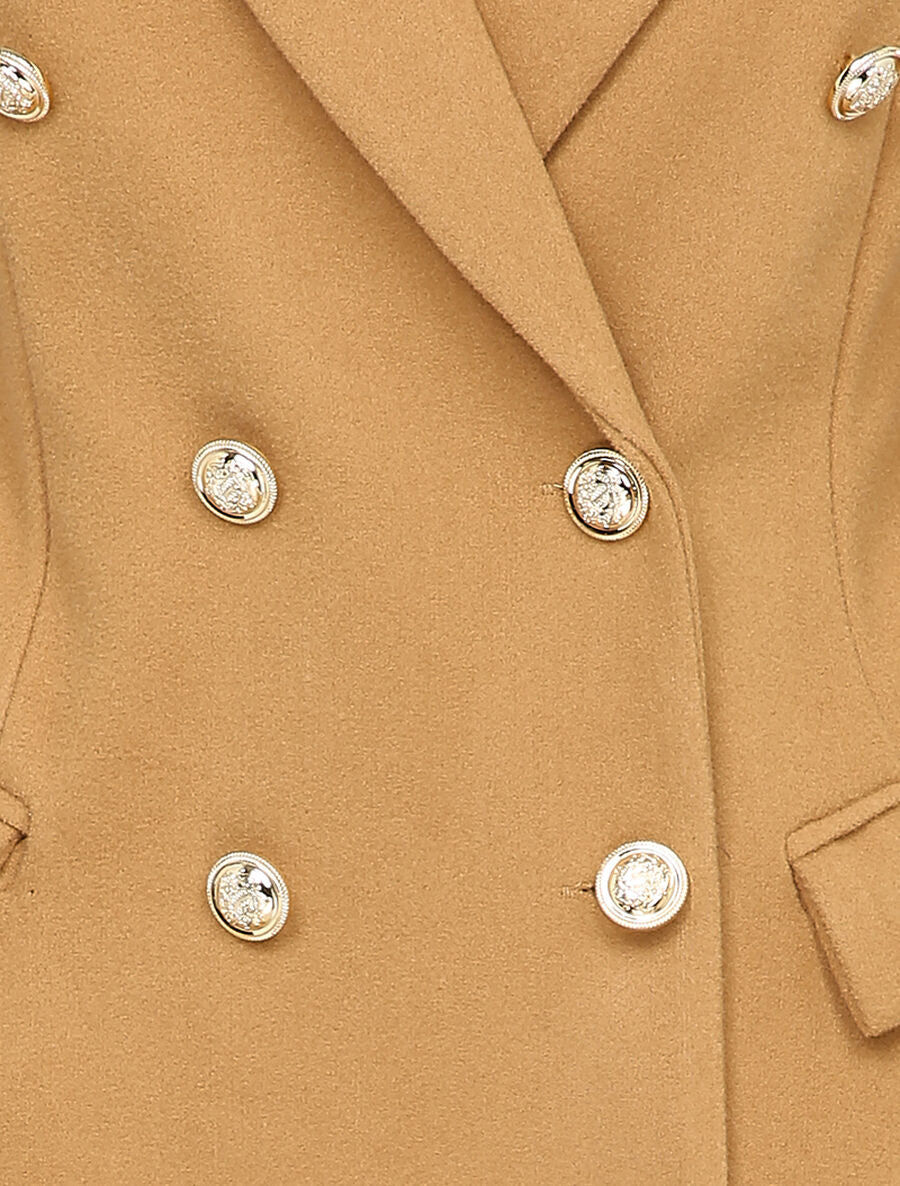 Manteau mi-long style officier - Beige - 3