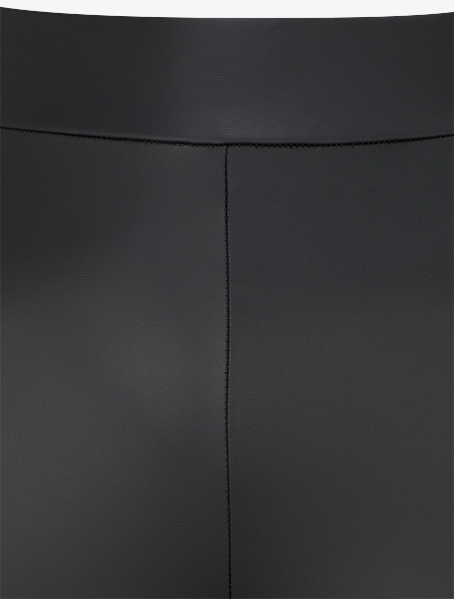 Legging uni en simili - Noir - 3