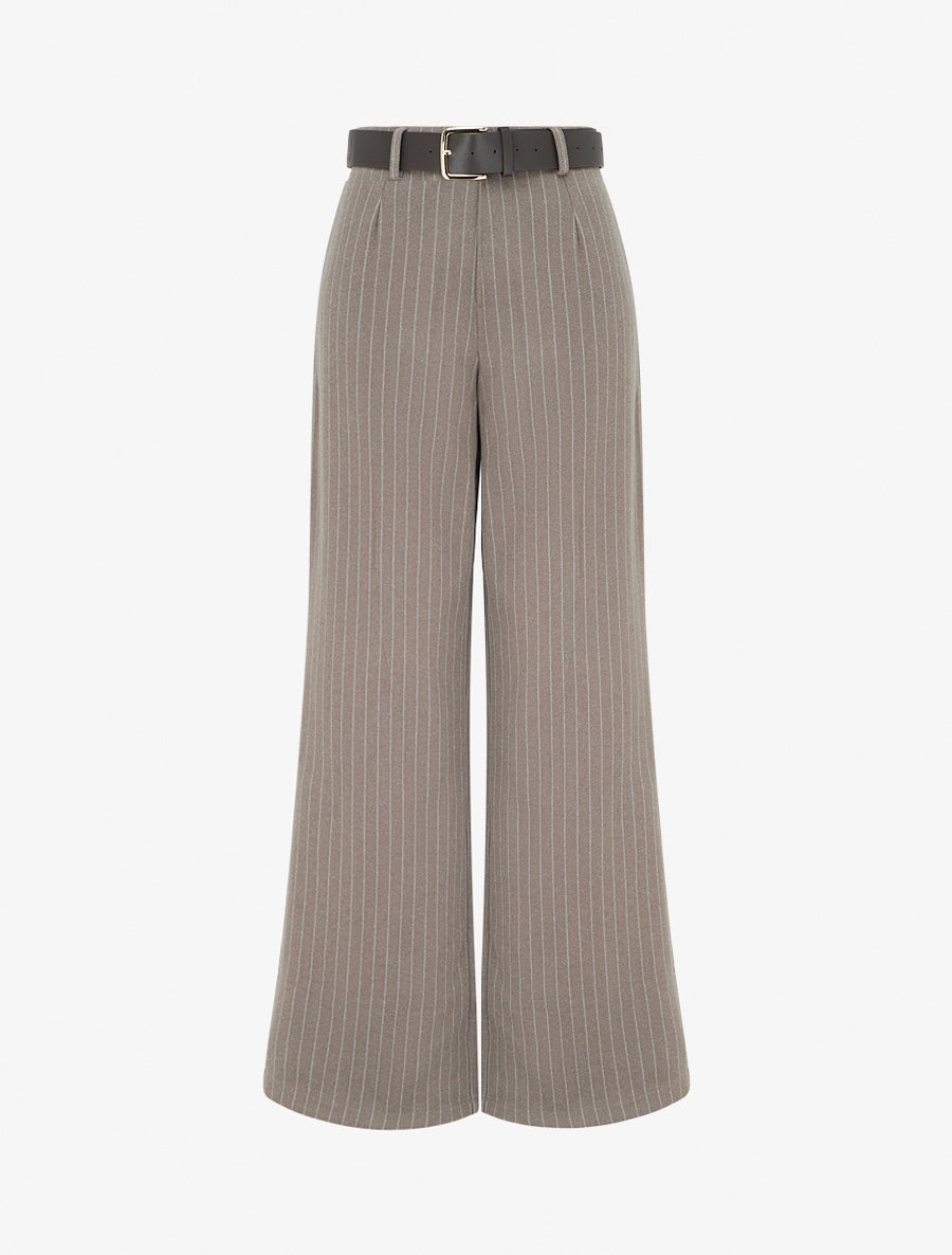Hoge taille wijde broek met strepen - Mol