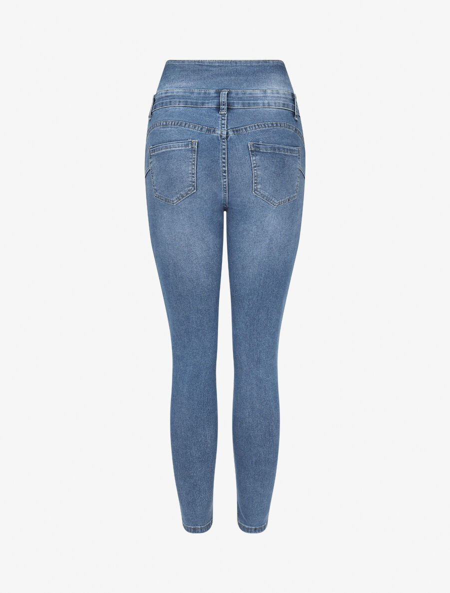 Jean taille empire coupe skinny - Bleu - 2