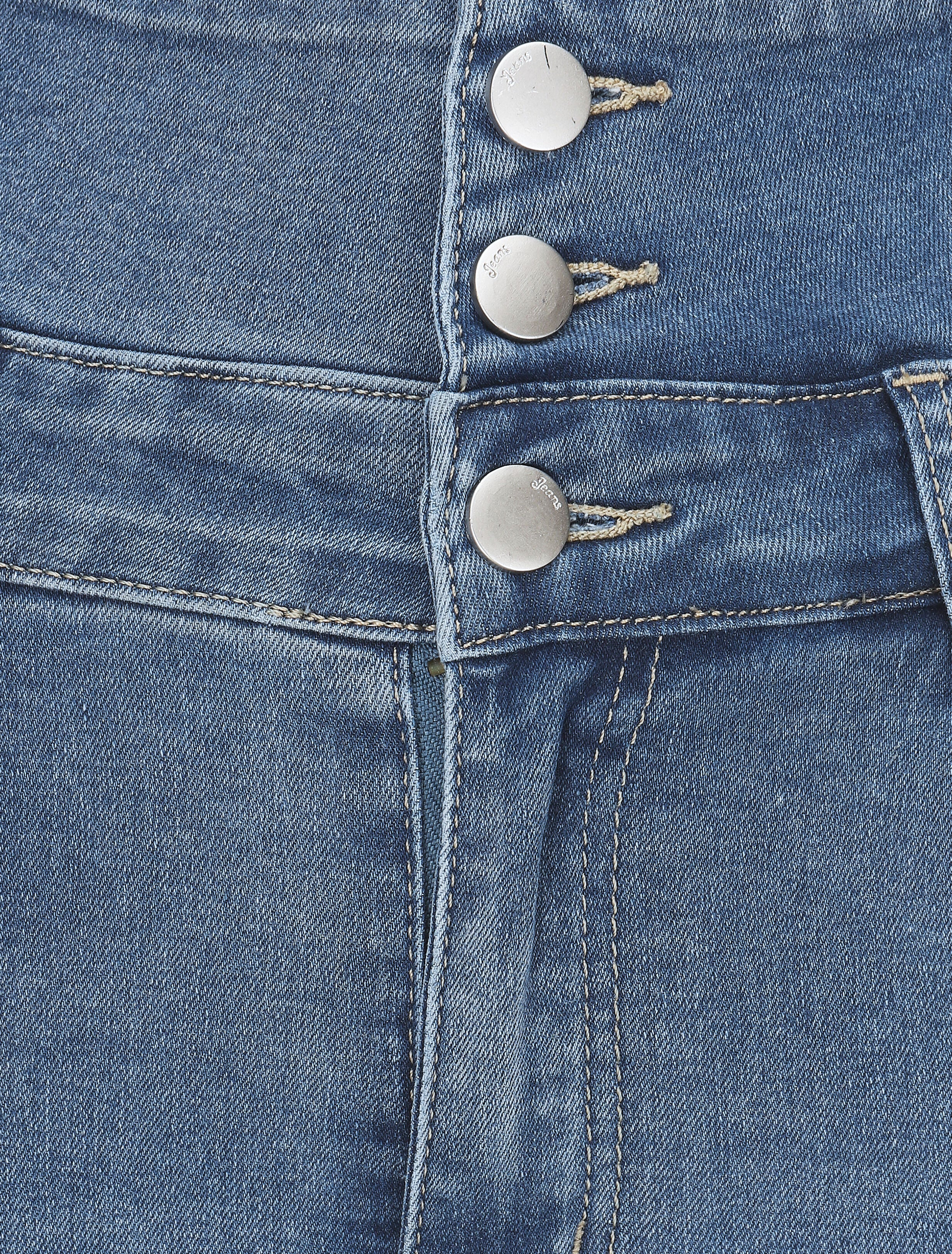 Jean taille empire coupe skinny - Bleu - 3